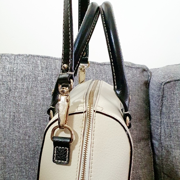 🆕 Kate Spade Alessa Berkeley Lane Leather Crossbody & Handbag. Black & Ivory. - Picture 7 of 15